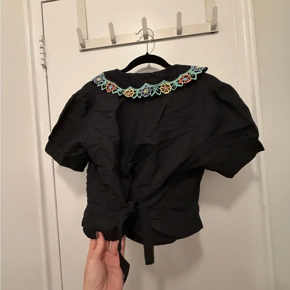 Rixo Zinia Linen Blend Top - Picture 6 of 7